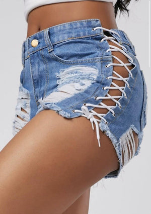 Thigh Out Denim Shorts