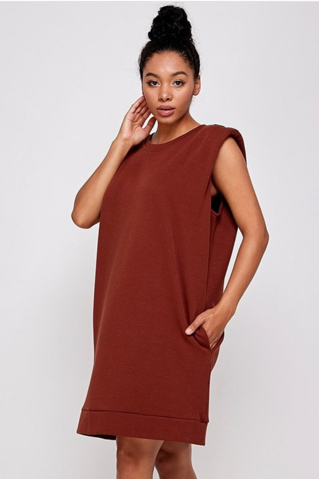 Padded Shoulder Dress